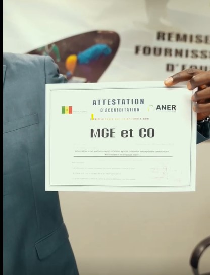 Attestation d'accréditation ANER — MGE et CO